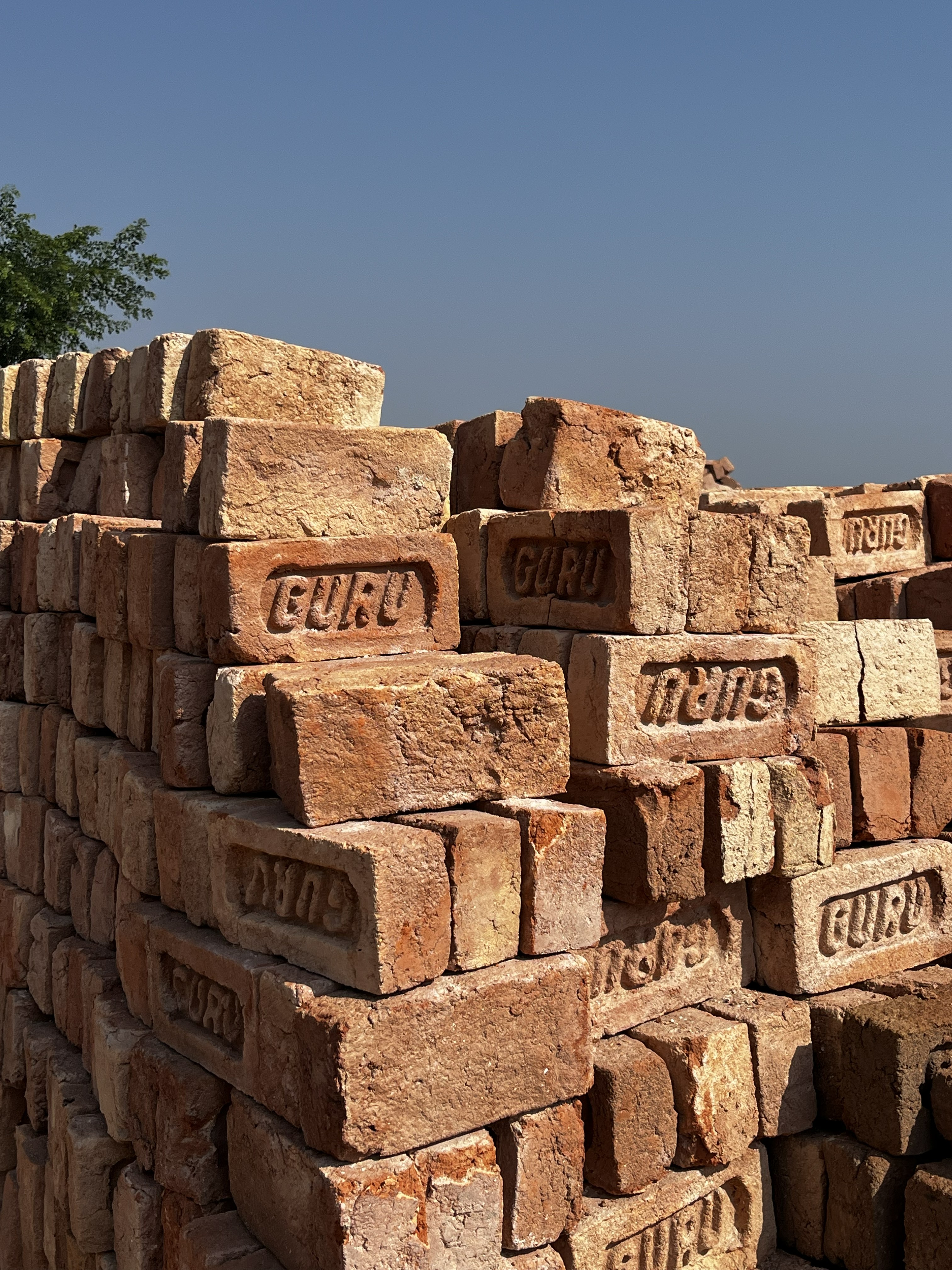 Workers at a kiln